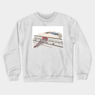 Sketching of Stadium Qatar Crewneck Sweatshirt